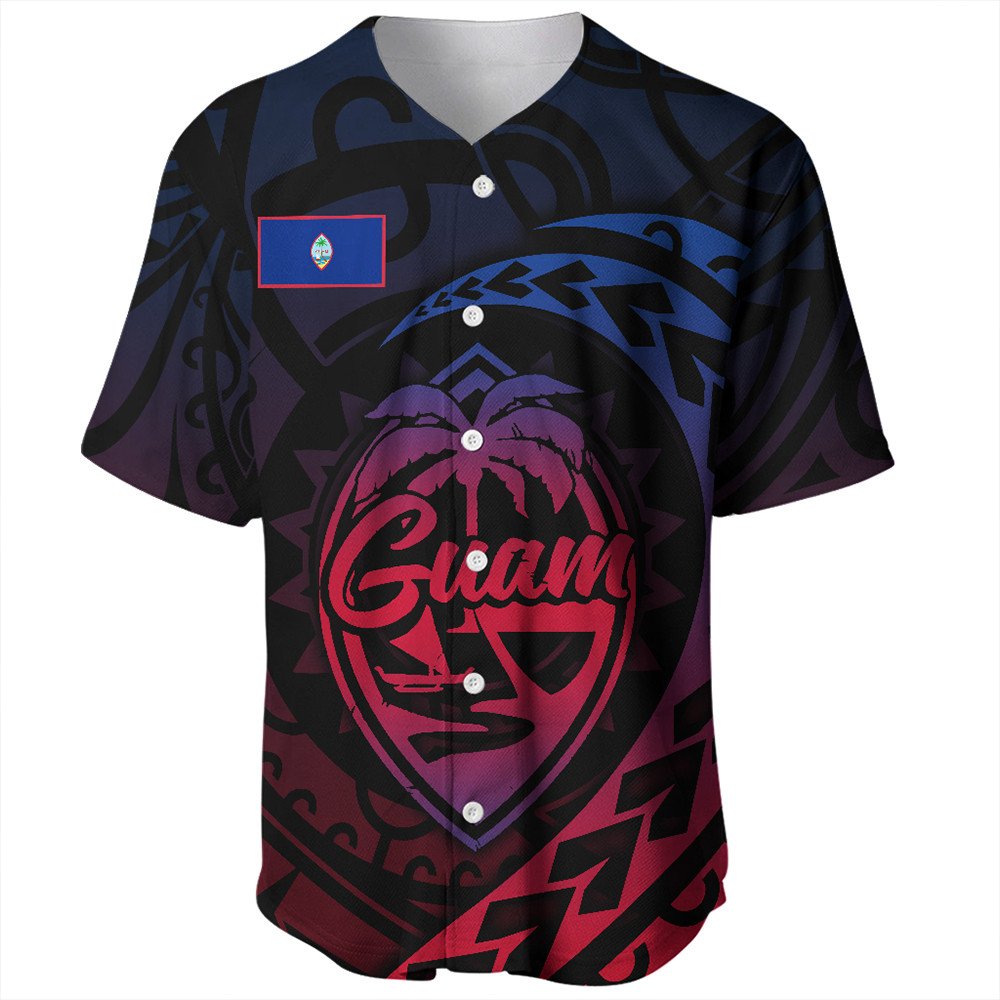 Wonder Print Shop Baseball Jersey - Guam Rising Style Baseball Jersey LT10 - Wonder Print Shop
