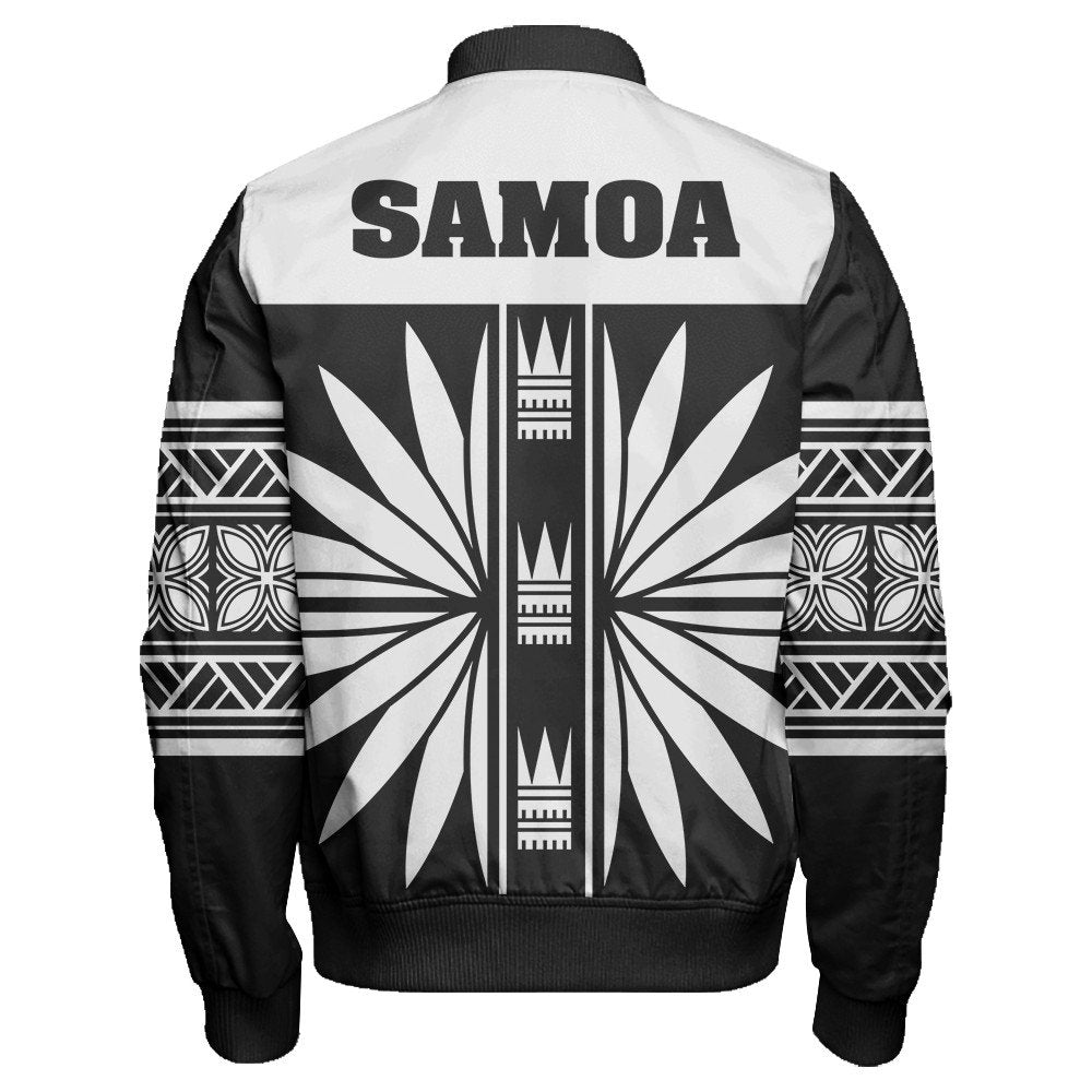 Wonder Print Shop Jacket - Samoa Black Saturday Sleeve Zip Bomber Jacket LT10 - Wonder Print Shop