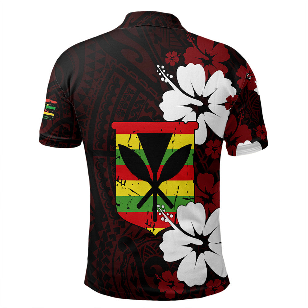 Hawaii Polo Shirt Kanaka Hibiscus Style LT10 - Wonder Print Shop