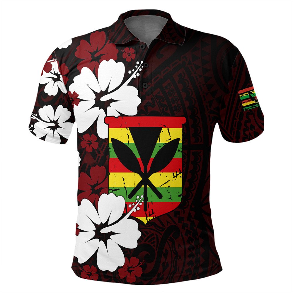 Hawaii Polo Shirt Kanaka Hibiscus Style LT10 - Wonder Print Shop