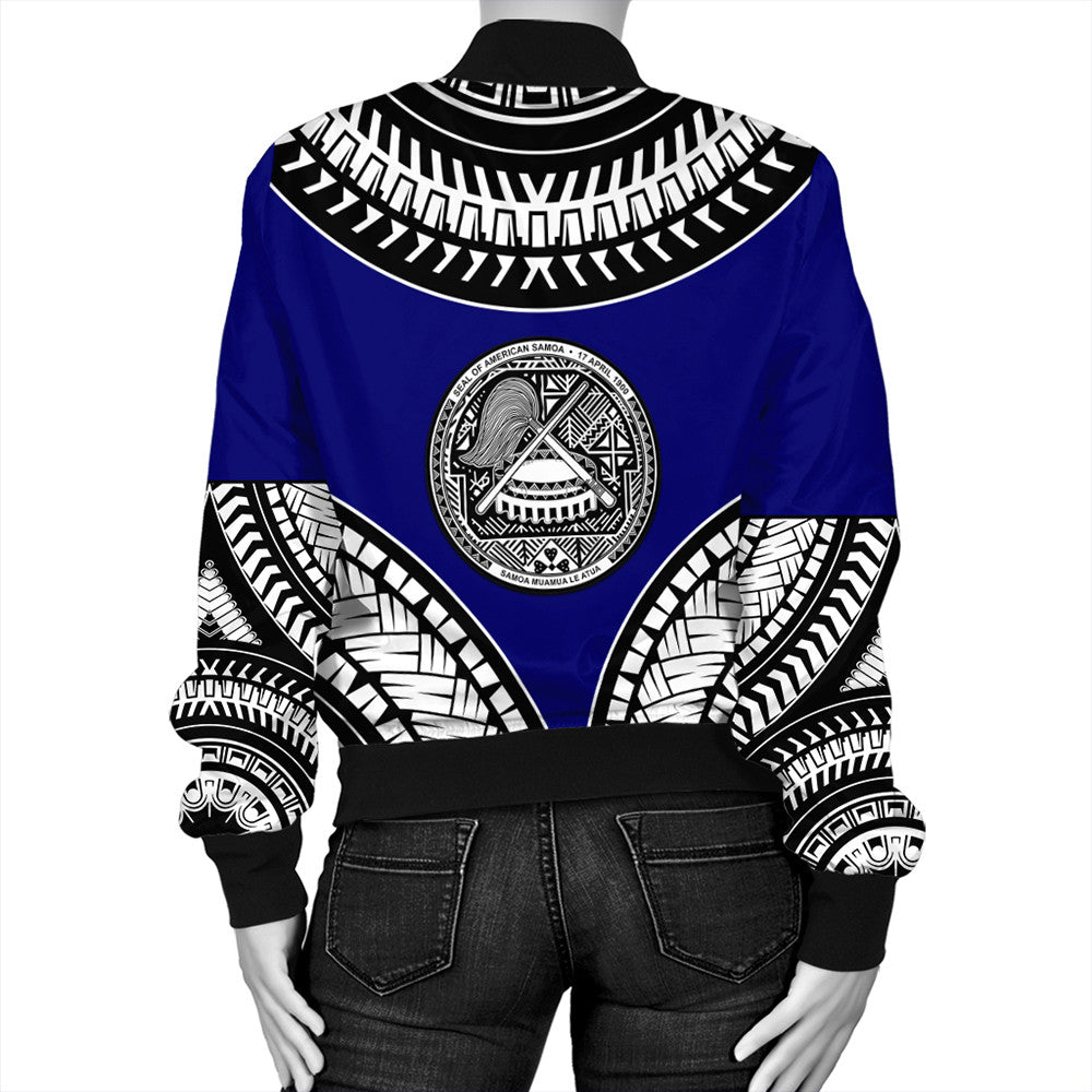 Wonder Print Shop Jacket - American Samoa Tattoo Chief Bomber Jacket LT10 - Wonder Print Shop