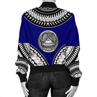 Wonder Print Shop Jacket - American Samoa Tattoo Chief Bomber Jacket LT10 - Wonder Print Shop
