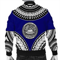 Wonder Print Shop Jacket - American Samoa Tattoo Chief Bomber Jacket LT10 - Wonder Print Shop