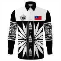 Wonder Print Shop Long Sleeve Button Shirt - Samoa Black Saturday Long Sleeve Button Shirt LT10 - Wonder Print Shop