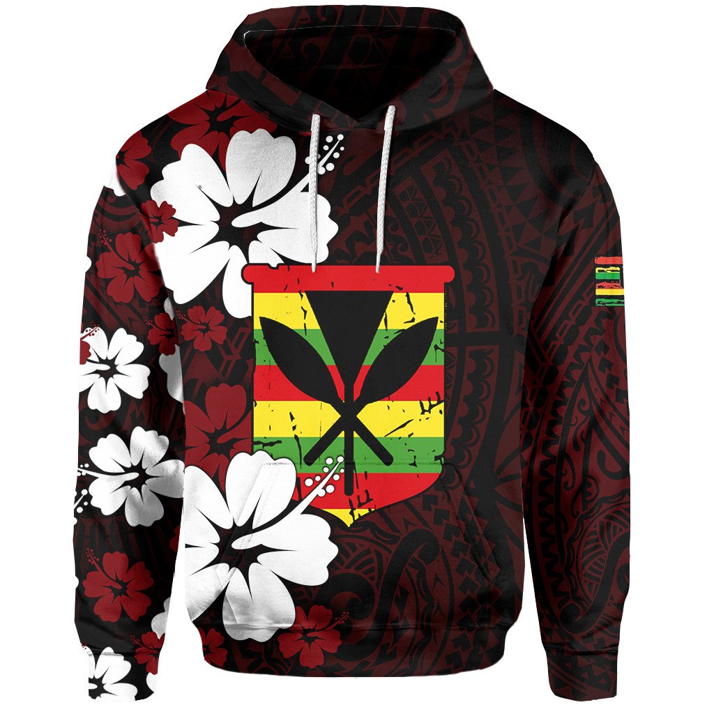 Polynesian Hoodie Hawaii Kanaka Hibiscus Style Hoodie LT10 - Wonder Print Shop