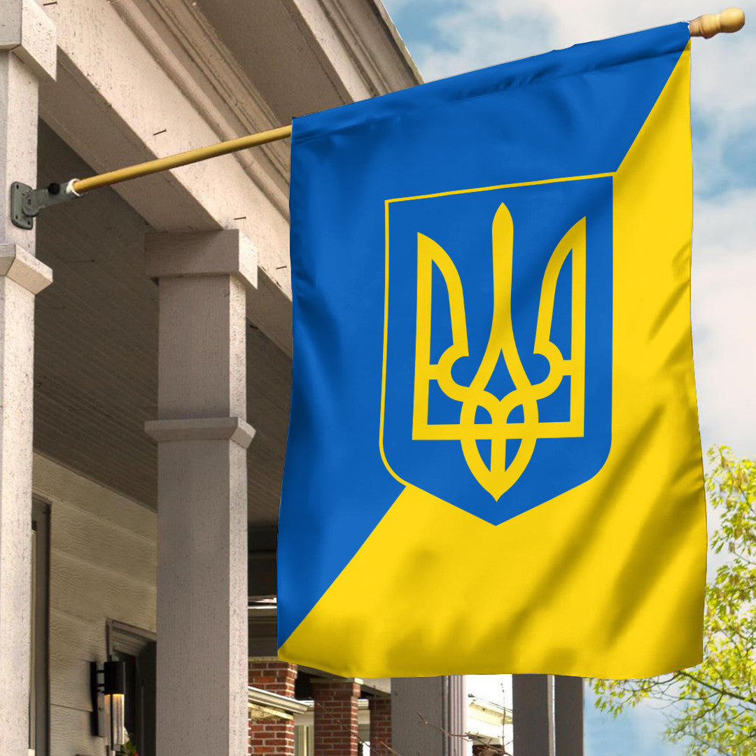Ukraine Coat Of Arms Flag RLT7 - Wonder Print Shop