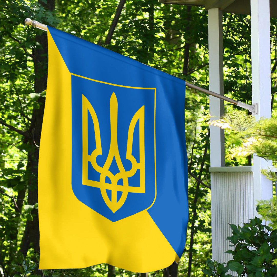 Ukraine Coat Of Arms Flag RLT7 - Wonder Print Shop