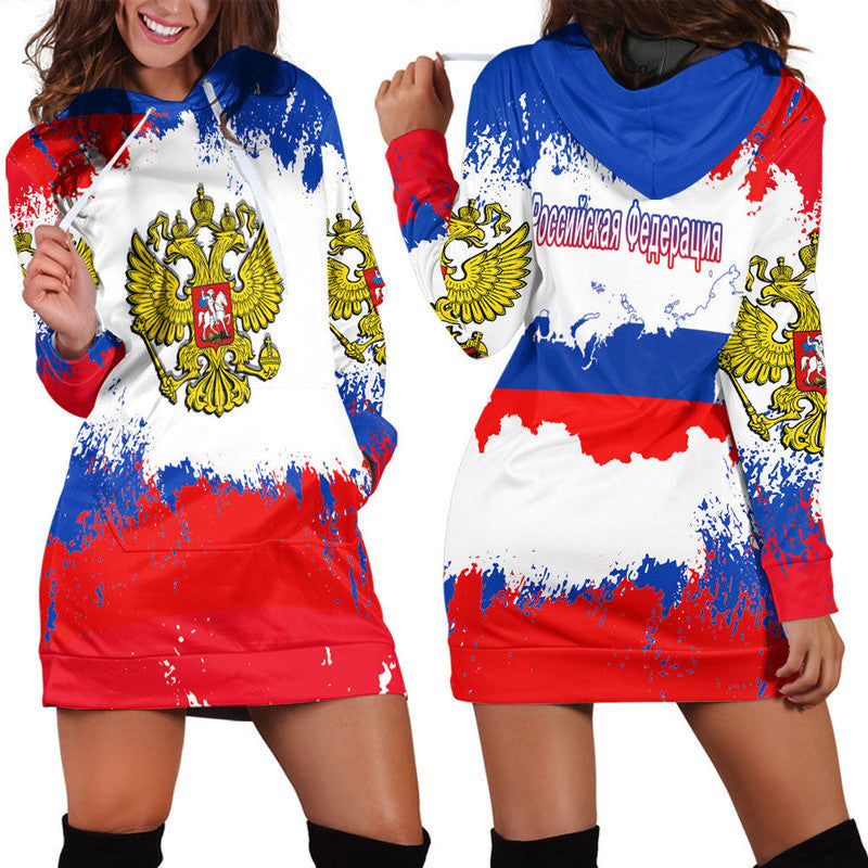 Russia Paint Style Hoodie Dress RLT12 - Wonder Print Shop