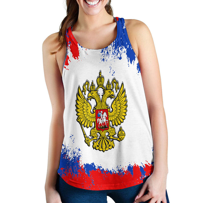 Russia Paint Style Racerback Tank RLT12 - Wonder Print Shop