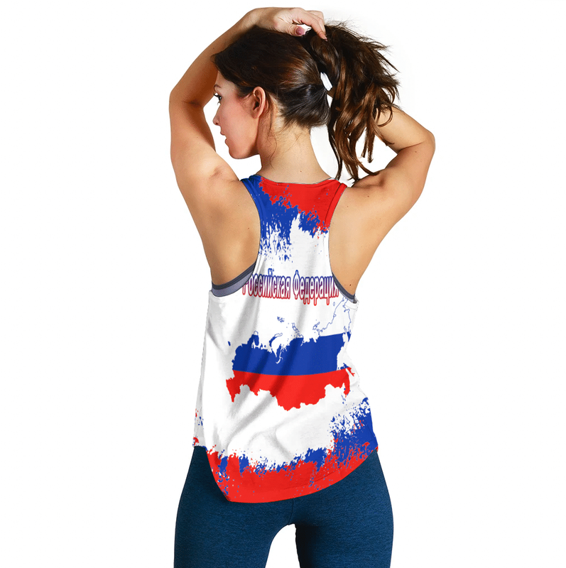 Russia Paint Style Racerback Tank RLT12 - Wonder Print Shop
