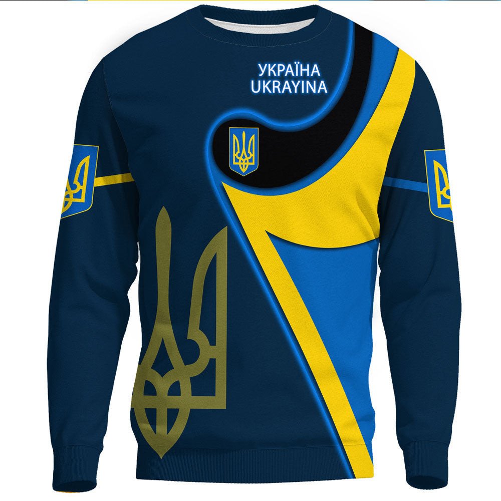 Ukraine Gold Trident Flag Coloury Fashion Sweatshirts RLT7 - Wonder Print Shop