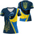 Ukraine Gold Trident Flag Coloury Fashion V Neck T shirt RLT7 - Wonder Print Shop