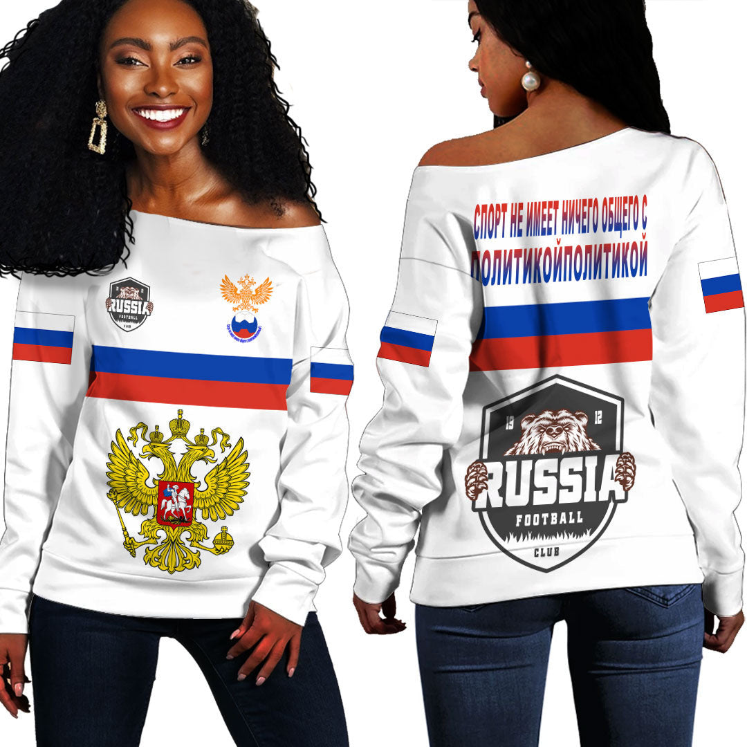 Russia Sport 2022 Off Shoulder Sweaters RLT7 - Wonder Print Shop