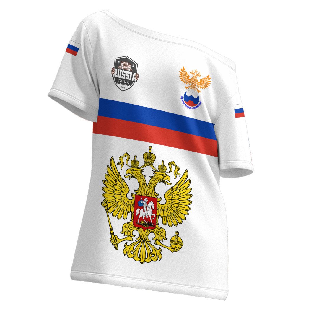 Russia Sport 2022 Off Shoulder T shirt RLT7 - Wonder Print Shop