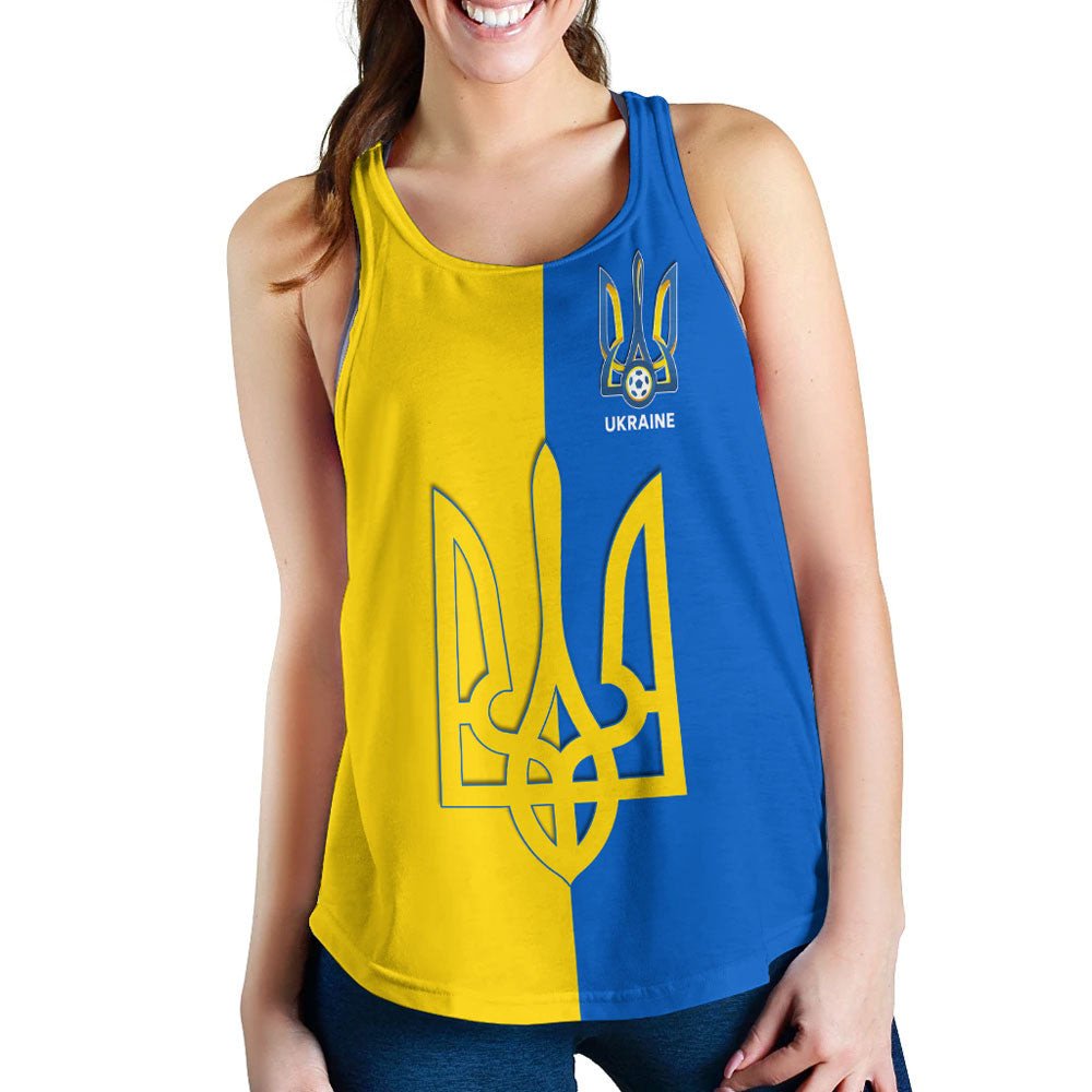 Ukraine Football Racerback Tank RLT7 - Wonder Print Shop