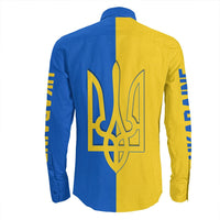 Ukraine Football Long Sleeve Button Shirt RLT7 - Wonder Print Shop