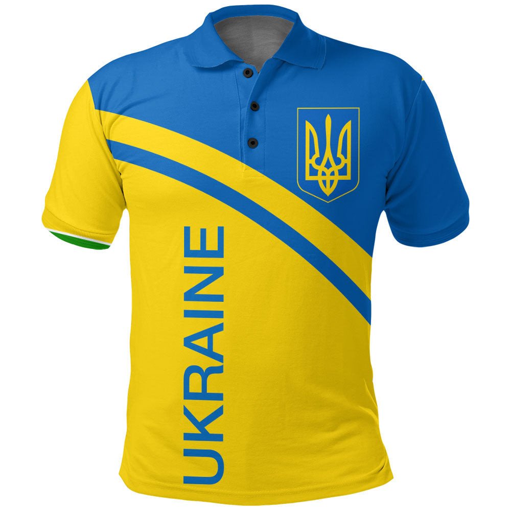 Ukraine Curve Style Polo Shirt RLT7 - Wonder Print Shop