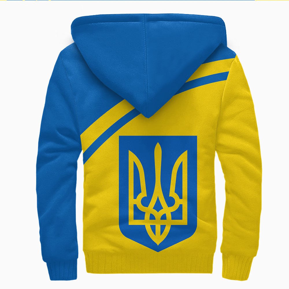 Ukraine Curve Style Sherpa Hoodies RLT7 - Wonder Print Shop