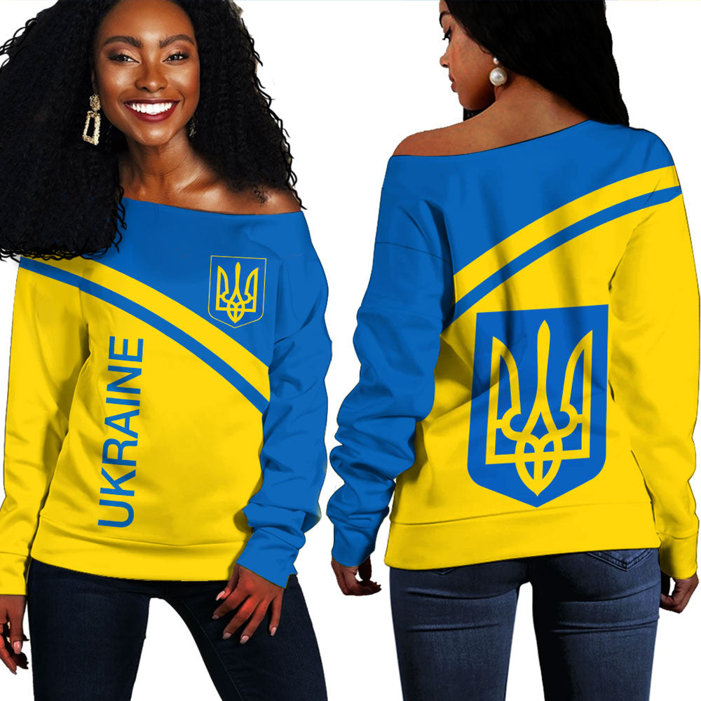 Ukraine Curve Style Off Shoulder Sweaters RLT7 - Wonder Print Shop