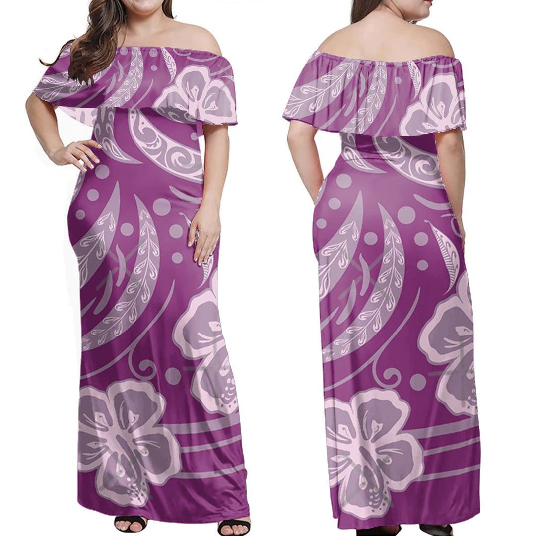 polynesian-dress-pink-hues-polynesian-floral-off-shoulder-long-dress