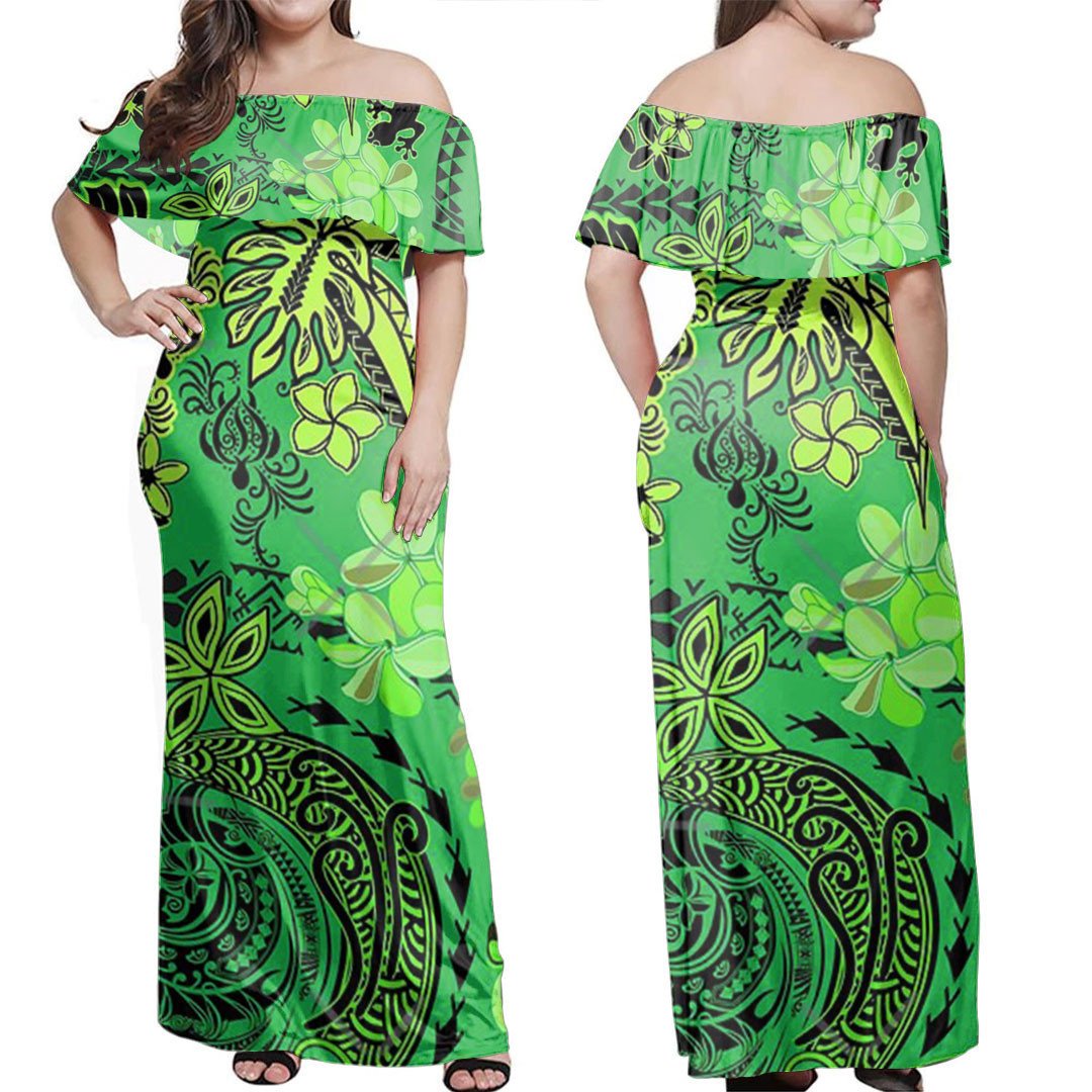 polynesian-dress-kiwi-green-lanai-tribal-jungle-off-shoulder-long-dress