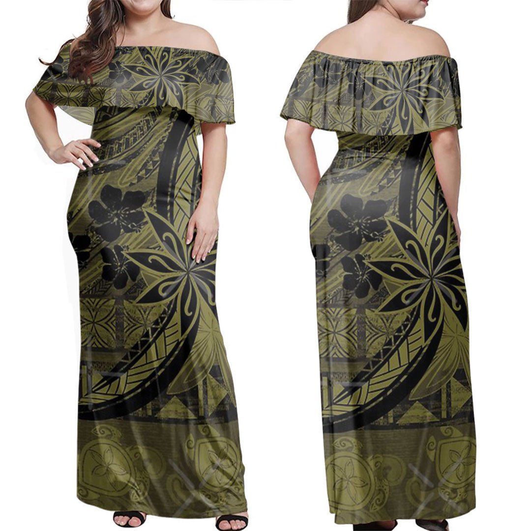 polynesian-dress-polynesian-olive-tribal-design-off-shoulder-long-dress