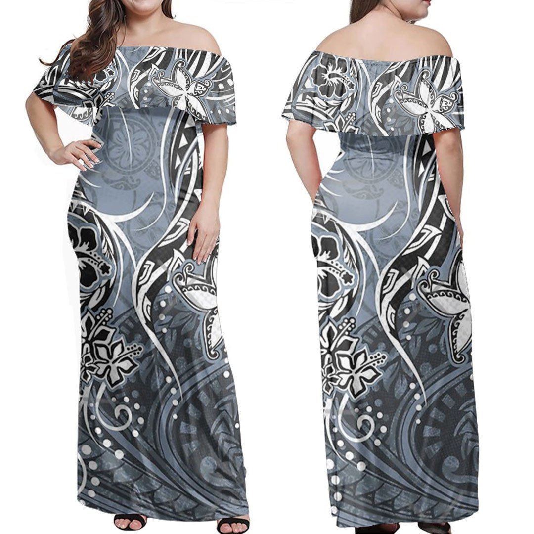polynesian-dress-tribal-slate-print-off-shoulder-long-dress