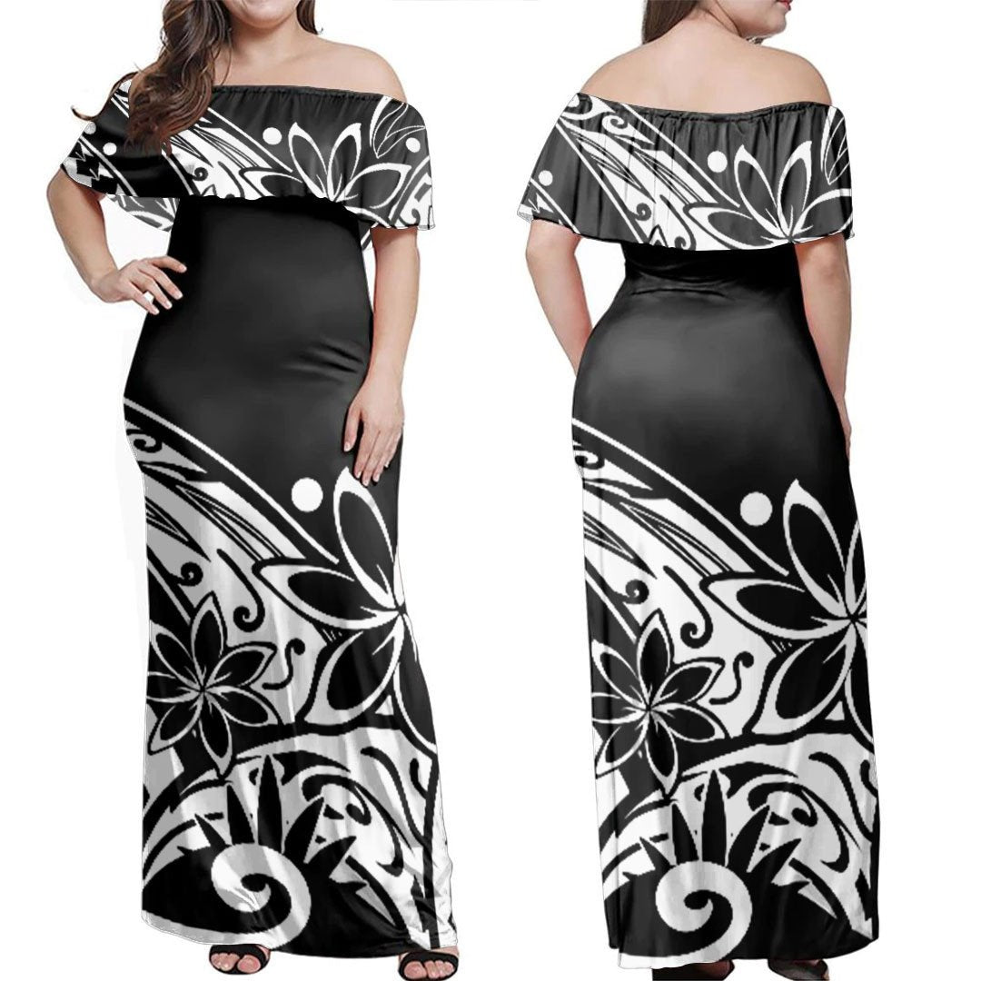 polynesian-dress-polynesian-black-and-white-tribal-off-shoulder-long-dress