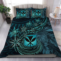 Wonder Print Shop Home Set - Hawaii Kanaka Maoli Turquoise Tiare Honu Bedding Set Duvet Cover and Pillow Cases LT10 - Wonder Print Shop