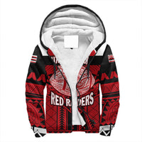Wonder Print Shop Hoodie - Personalized Hawaiian High Kahuku Red Raiders Football Sherpa Hoodie LT10 - Wonder Print Shop