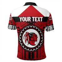 Custom Hawaiian High Kahuku Red Raiders Football Polo Shirt LT10 - Wonder Print Shop