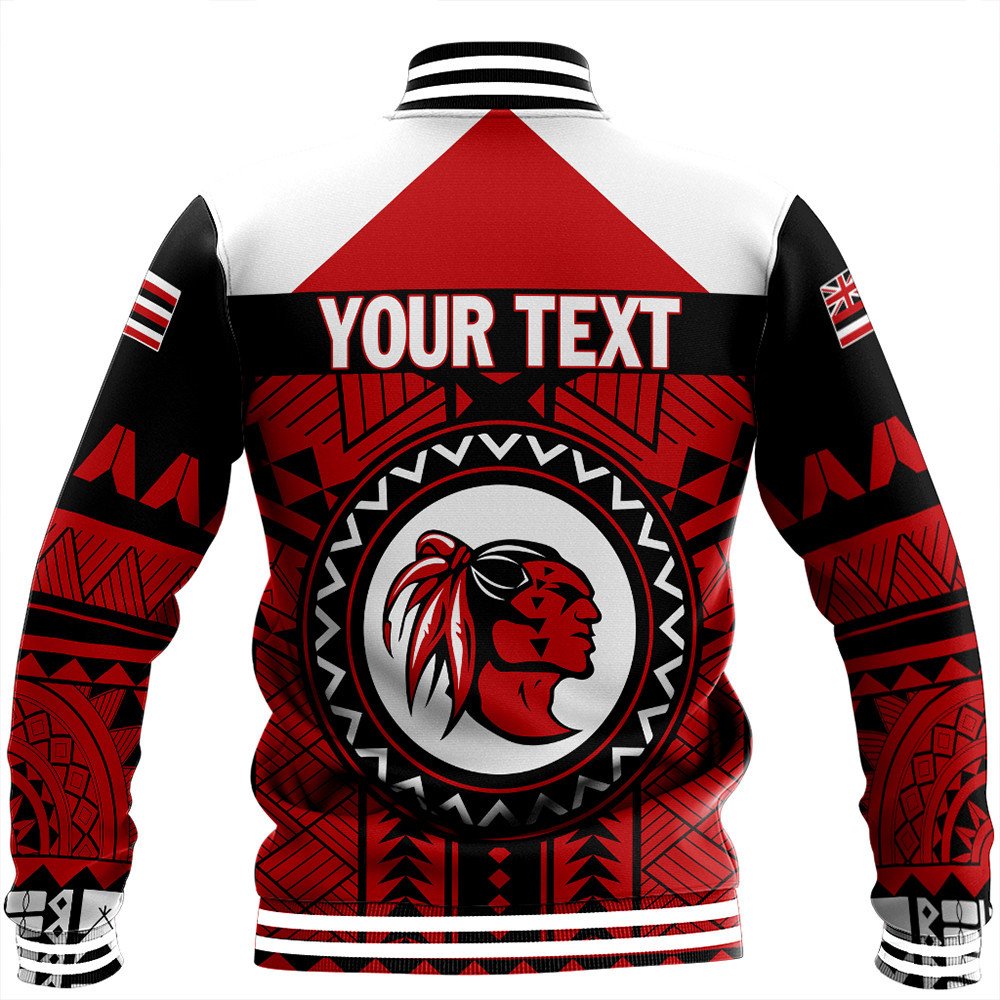 Wonder Print Shop Jacket - Personalized Hawaiian High Kahuku Red Raiders Football Baseball Jacket LT10 - Wonder Print Shop