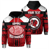 Polynesian Hoodie Custom Hawaiian High Kahuku Red Raiders Football Hoodie LT10 - Wonder Print Shop