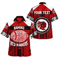 Wonder Print Shop Hawaiian Shirt - Personalized Hawaiian High Kahuku Red Raiders Football Hawaiian Shirt LT10 - Wonder Print Shop