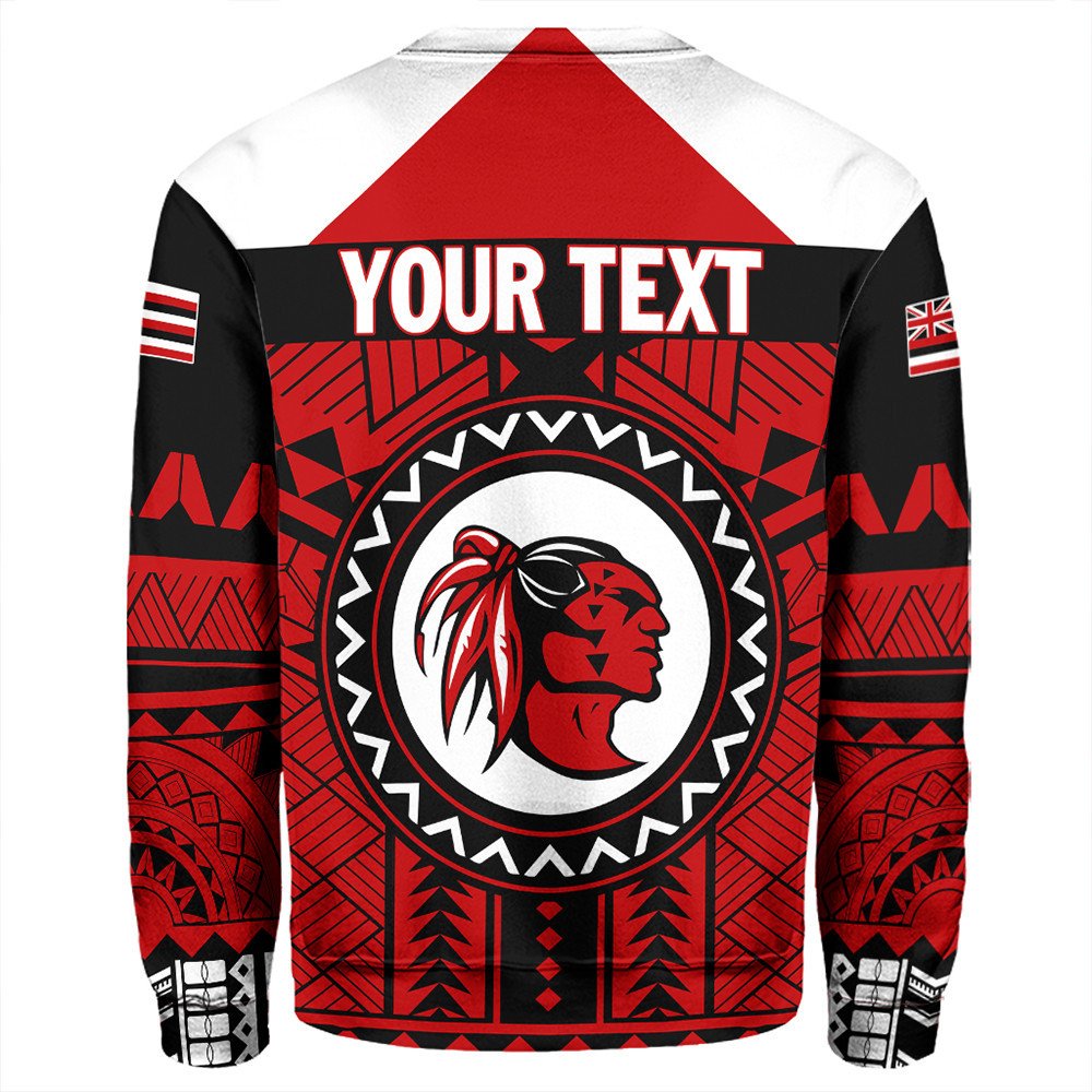 Wonder Print Shop Sweatshirt - Personalized Hawaiian High Kahuku Red Raiders Football Sweatshirt LT10 - Wonder Print Shop