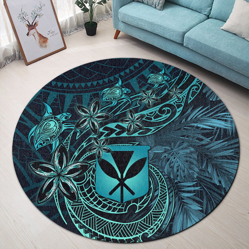 wonder-print-shop-home-set-hawaii-kanaka-maoli-turquoise-tiare-honu-round-carpet