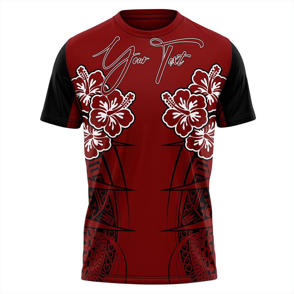 Polynesian T Shirt Personalized Hawaii Spearhead Hibiscus Polynesian T Shirt LT10 - Wonder Print Shop