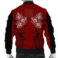 Polynesian Jacket Personalized Hawaii Spearhead Hibiscus Polynesian Bomber Jacket LT10 - Wonder Print Shop