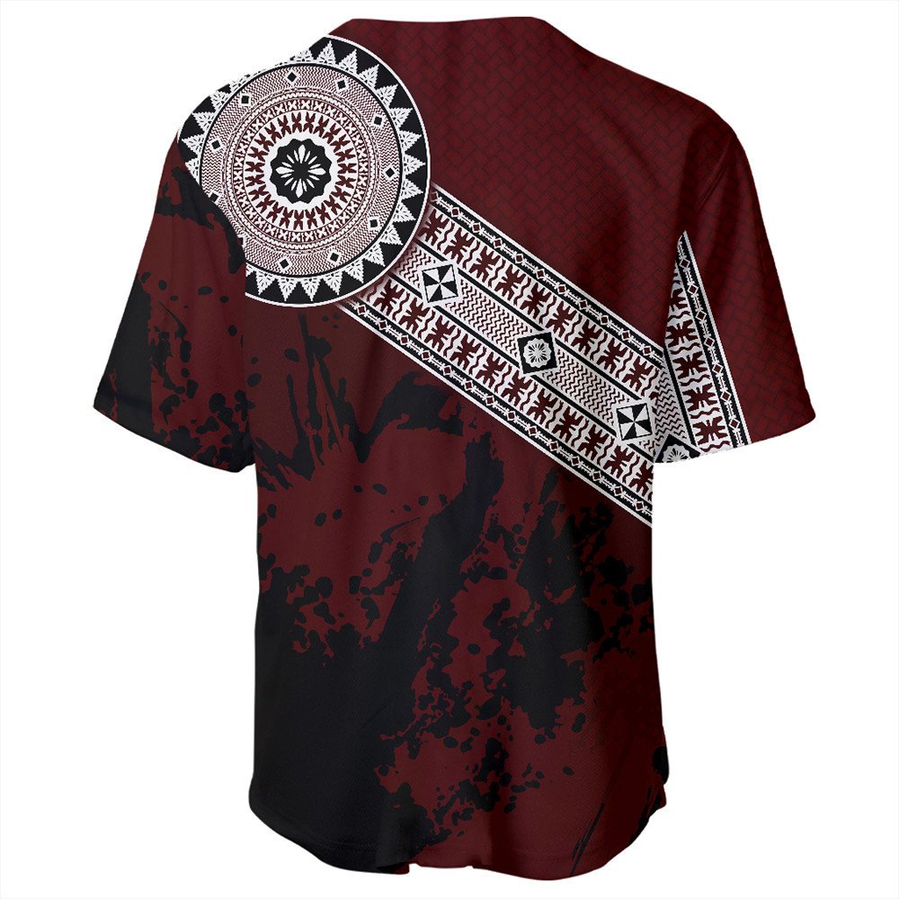 Polynesian Shirt Fiji Masa Paint Style Baseball Jersey LT10 - Wonder Print Shop