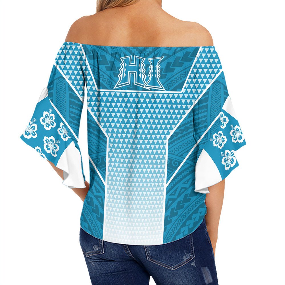 polynesian-clothing-personalized-kakau-hawaii-polynesian-blue-gradient-off-shoulder-wrap-waist-top