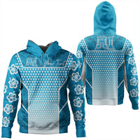 Polynesian Hoodie Custom Kakau Hawaii Polynesian Blue Gradient Hoodie LT10 - Wonder Print Shop