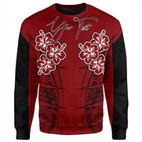 Polynesian Sweatshirt Personalized Hawaii Spearhead Hibiscus Polynesian Sweatshirt LT10 - Wonder Print Shop