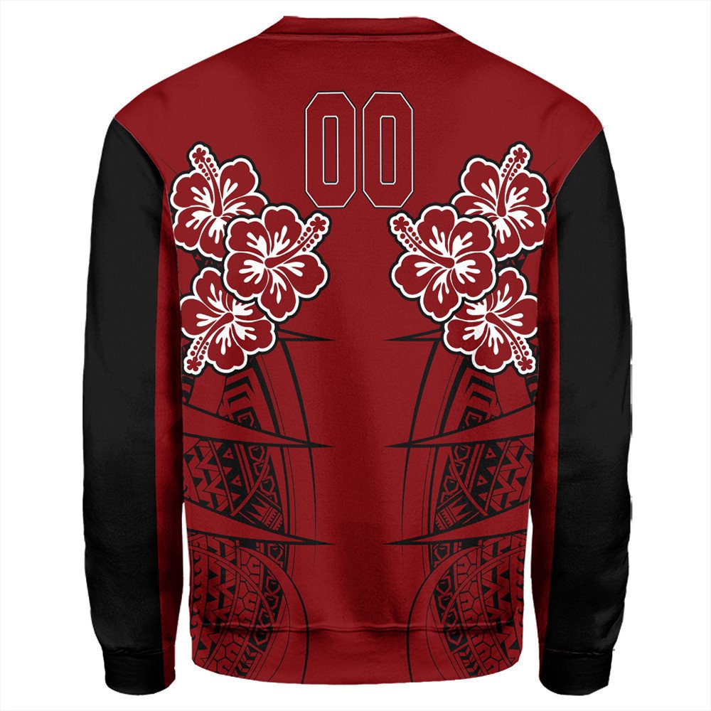 Polynesian Sweatshirt Personalized Hawaii Spearhead Hibiscus Polynesian Sweatshirt LT10 - Wonder Print Shop