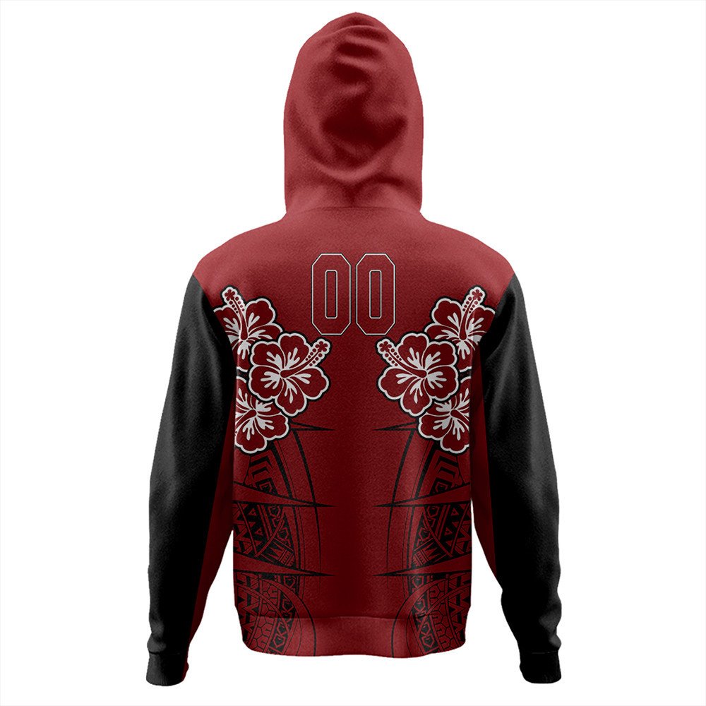 Polynesian Hoodie Custom Hawaii Spearhead Hibiscus Polynesian Zip Hoodie LT10 - Wonder Print Shop