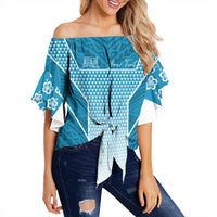 polynesian-clothing-personalized-kakau-hawaii-polynesian-blue-gradient-off-shoulder-wrap-waist-top
