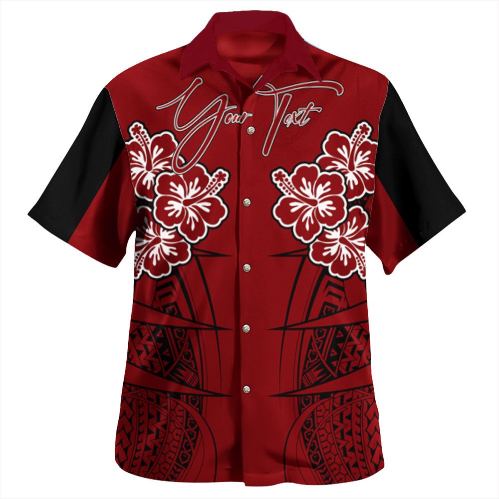 Polynesian Shirt Personalized Hawaii Spearhead Hibiscus Polynesian Beach Shirt LT10 - Wonder Print Shop