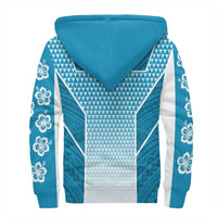 Polynesian Hoodie Personalized Kakau Hawaii Polynesian Blue Gradient Sherpa Hoodie LT10 - Wonder Print Shop