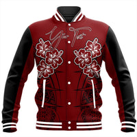 Polynesian Jacket Personalized Hawaii Spearhead Hibiscus Polynesian Baseball Jacket LT10 - Wonder Print Shop