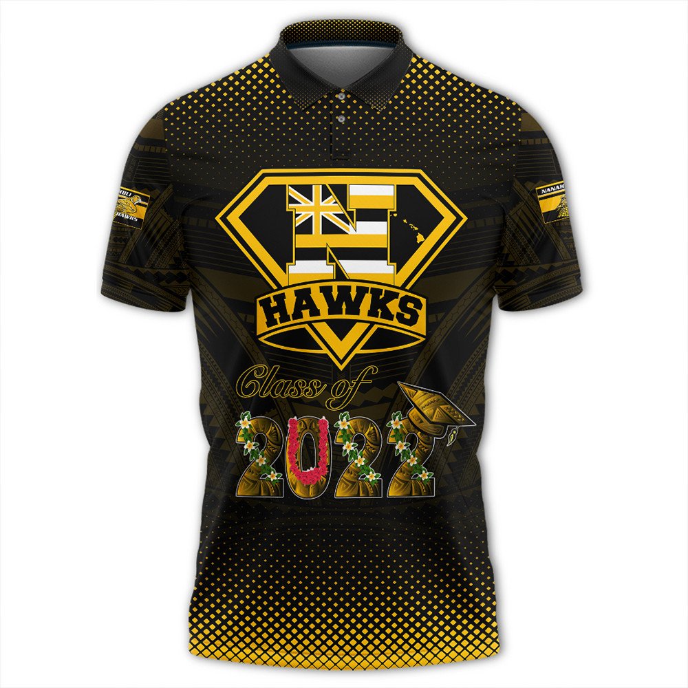 Polynesian Polo Shirt Custom Hawaii Class Of Nanakuli Golden Hawks Polo Shirt LT10 - Wonder Print Shop