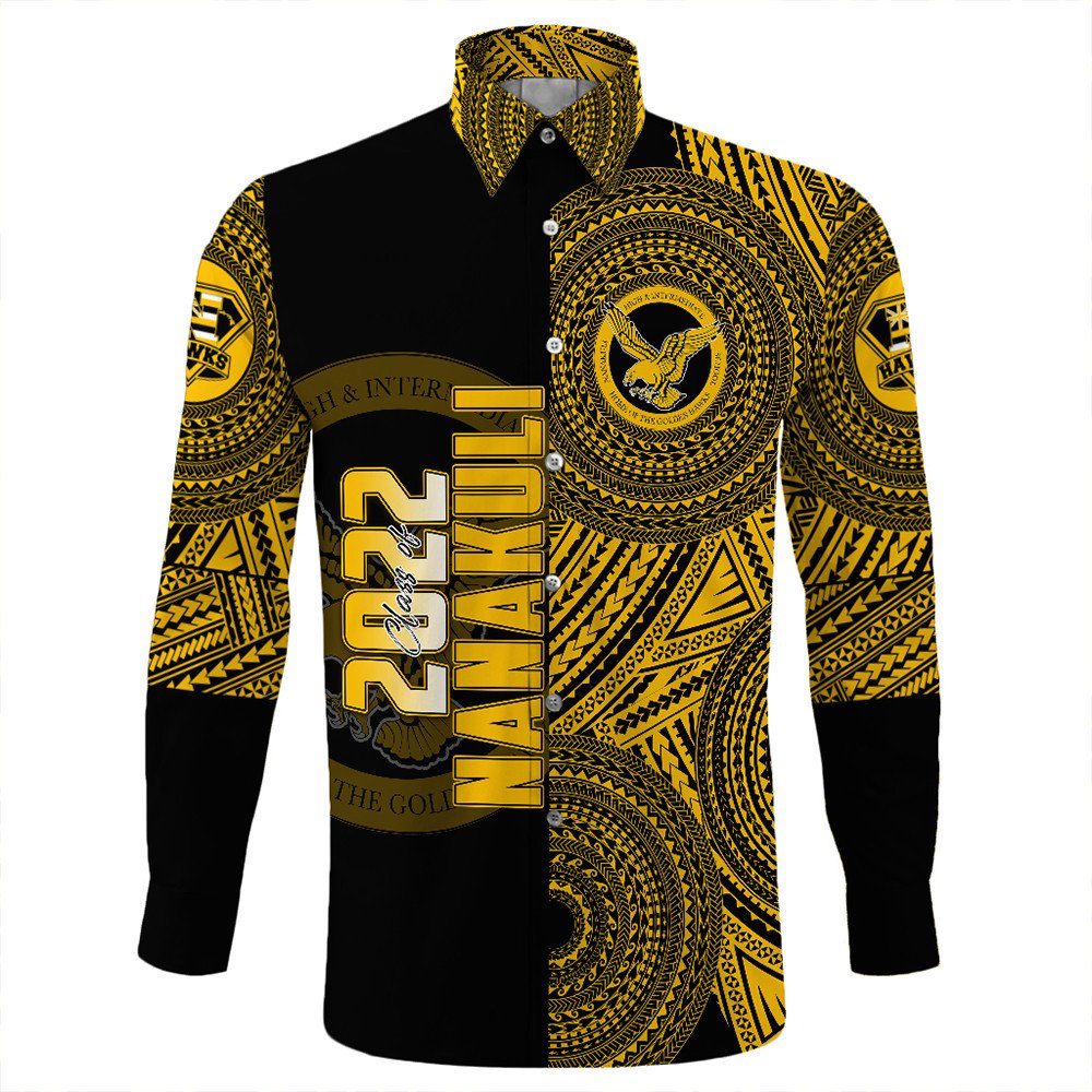 Polynesian Shirt Personalized Hawaii Class Of Nanakuli Long Sleeve Button Shirt LT10 - Wonder Print Shop